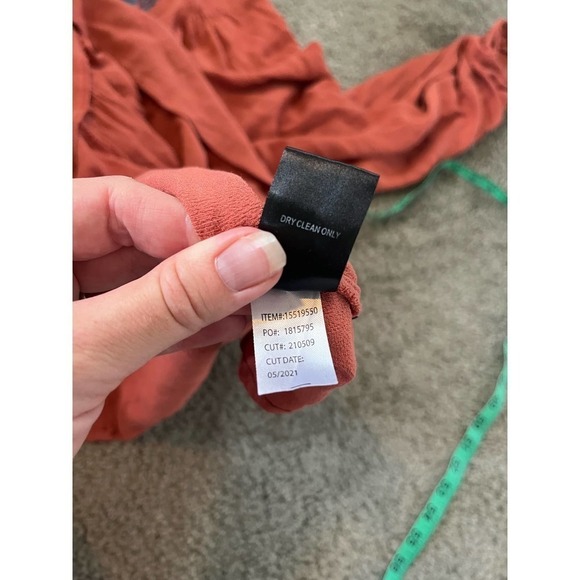 Torrid Babydoll Rayon Crepe Embroidered Lace-Up Top boho size 5 - Picture 7 of 10